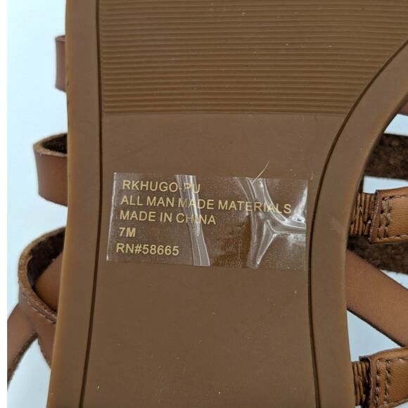 Nordstrom Rack Hugo Flat Sandal Slingback Women’s Leather Brown Size US7M - Picture 9 of 9